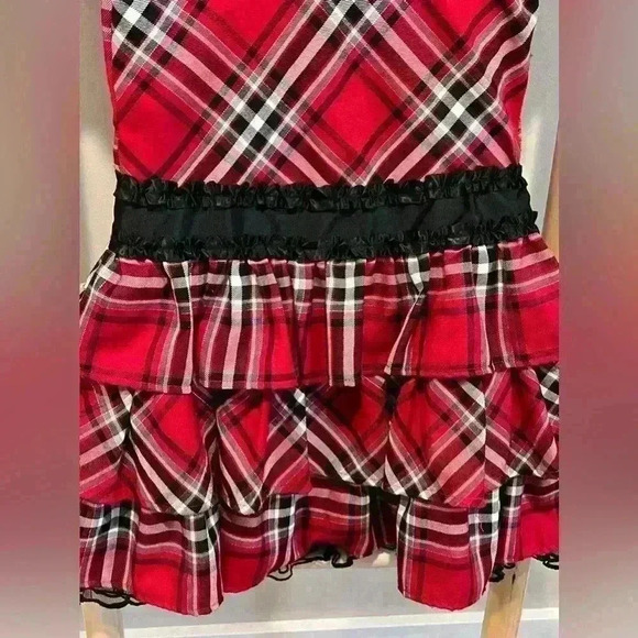 ✨Bonnie Jean size 10 holiday plaid dress - Picture 3 of 8
